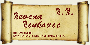 Nevena Ninković vizit kartica